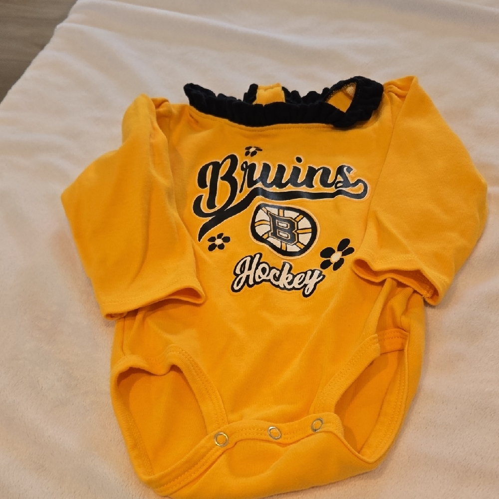 NHL Baby Onesie in Black and Yellow